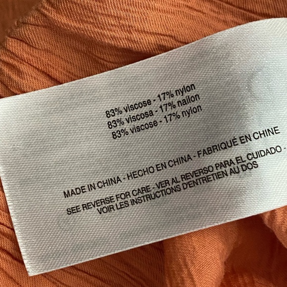 Sam Edelman Women’s Flutter Sleeve Boho Top Small Peplum Romantic Fairy Feminine - Picture 9 of 9